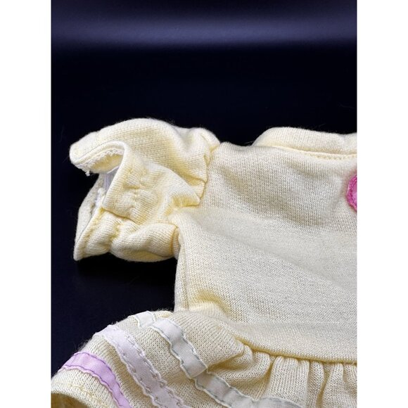 Cabbage Patch Kids Yellow HEART Shirt Dress Vtg 1983 Original Fleece Coleco Vtg - Picture 3 of 13